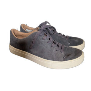 Toms Womens Lenox Suede Lace Up Sneakers Dark‎ Gray Classic Minimalist Size 7.5